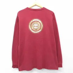 XL/古着 ティンバーランド 長袖 ビンテージ Tシャツ メンズ 90年代 90s ビッグロゴ 大きいサイズ コットン クルーネック USA製 エンジ【spe】 26mar04のサムネイル