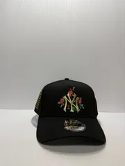 Newera ニューヨークヤンキース 27×ワールドシリーズチャンピオンズ ローズ刺繍 9forty A-FRAME スナップバックキャップ ブラックカラー