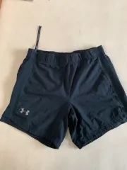 メンズ UNDER ARMOUR アンダーアーマー ランニング 機能性 ハーフパンツ 2XL ブラック ヒートギア トレーナー ジム