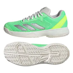 アディダス(adidas) ジュニア COURTFLASH K コートフラッシュK AC オールコート用 ジュニアテニスシューズ JH5124 Pティール×シルバーM(25y9m)(050269951)