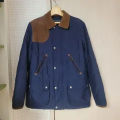 ラルフローレン ネイビー キルティング ジャケット コーデュロイ カラ