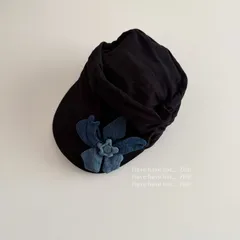 ヴィンテージデザイン 立体フラワー ハット ギャザーキャスケット ベレー帽 レトロ