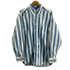 【中古】　GAP　OLD GAP　ストライプシャツ　90s vintage　90年代　長袖　シャツ　トップス　ストライプ　コットン　レギュラーカラー　オーバーサイズ　ビックサイズ　大きめ　古着　/1930