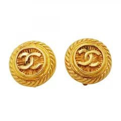 シャネル(Chanel) シャネル イヤリング  ココマーク  サークル GPメッキ ゴールドレディース