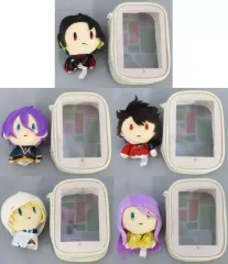 【中古】ぬいぐるみマスコット・ぬいぐるみバッジ 全5種セット ポーチ付き御伴フィンガーパペット 「フリューくじ 刀剣乱舞ONLINE 御伴散歩 ～ぽちくじ～」 A賞