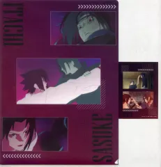 【中古】グッズセット サスケ＆イタチ クリアファイル＆ステッカー 「一番くじ NARUTO-ナルト- 疾風伝 輪廻の嘆きと平和の懸け橋」 J賞