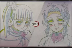 【中古】ポスター B2原画ポスター 栗花落カナヲ＆胡蝶しのぶ 「鬼滅の刃×ufotable DINING 柱ダイニング -冨岡義勇・胡蝶しのぶ-」 お楽しみくじ Wチャンス賞景品