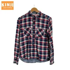 【中古】　BEAMS　チェックシャツ　長袖シャツ　トップス　コットン　チェック　総柄　レギュラーカラー　セレクト　古着　/1555