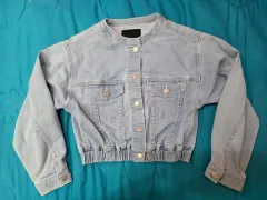 キッズクロップド デニム ジャケット 130
