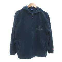チャンピオン CHAMPION パーカー フーディー フリース 160 フード付き ジップアップ 長袖 青 ブルー /NU ■ECF003