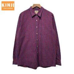 【中古】　L.L.Bean　チェックシャツ　長袖　シャツ　トップス　レギュラーカラー　胸ポケット　アウトドア　古着　/1151