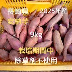 長崎県産 さつまいも 【安納芋】 9kg 栽培期間中除草剤不使用