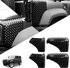 【送料無料】スズキ ジムニー JB64/JB74専用 コーナーガード＆ボンネット保護カバー 4枚セット ブラック ABS製 キズ防止 高級感アップ スタイリッシュな印象 簡単取付 外装ドレスアップ カスタムパーツ