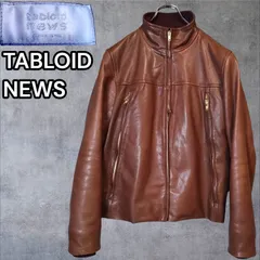TABLOID NEWS 00s 8-Shape Double Zip Goat Leather Single Riders Jacket M-L Size 00s タブロイドニュース 八の字ダブルジップ ゴートレザー シングルライダース　レザージャケット