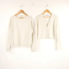 美品 MACKINTOSH マッキントッシュ トゥインクルニットカーディガン アンサンブル 2点 38 M カシミヤ他 セット 長袖 ボレロ スパンコール ラメ レディース AU4265A56 のサムネイル