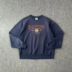 90s　JERZEES　デザインスウェット　ワンポイント　ヴィンテージ刺繍　ワイドシルエット　フェード