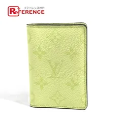 LOUIS VUITTON ルイヴィトン カードケース オーガナイザードゥポッシュ M14113 タイガレザー レモンイエロー イエロー