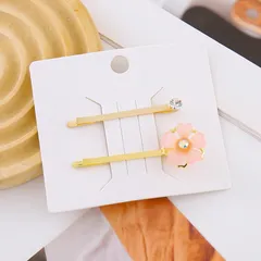 和風 浴衣 和装 着物 髪飾り 髪留め ヘアアクセサリー 前髪 ヘアクリップ 2点セット ヘアピン パール (桜set04) 花 桜