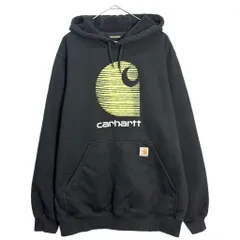 Carhartt カーハート ロゴ スウェットパーカー ブラック(メンズ M)中古 古着 X6922