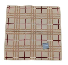 未使用 バーバリー ハンドタオル ミニタオル ハンカチ チェック タオル ロゴ 総柄  綿　コットン 100％　レディース メンズ BURBERRY　ベージュ　