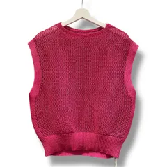 タグ付き 未使用品 LOUNIE ルーニィ メッシュニットプルオーバー サイズFREE ショッキングピンク NO 14437008 定価 ¥15400円 ニット ベスト ラウンドネック レディース 秋 ゴーゴー古着久喜倉庫店 草3751のサムネイル