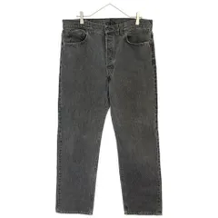 90年代 USA製 Levi's リーバイス 501 デニムパンツ 先染め ブラック(メンズ W38 L30)中古 古着 X6932
