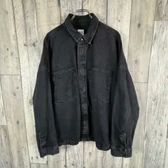 ZARA ザラ ブラック デニム シャツ ジャケット メンズ US M サイズ