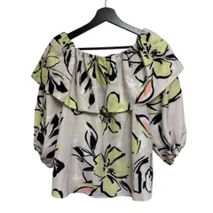  ダイアグラム Diagram レディース オフショルブラウス 花柄 ボタニカル柄 ポリエステル 36 ピンクベージュ 03222 41059-00【ZK101】