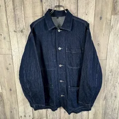 無印良品 良品計画 ムジルシリョウヒン インディゴブルー デニム カバーオール ジャケット Gジャン ジージャン メンズ L サイズ