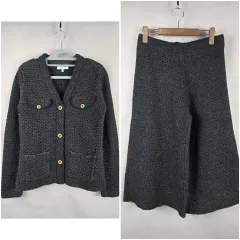 センジョーン55 レディース ツイード ニット ジャケット セットアップ