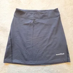 mont-bell ストレッチ スカート／ M ダークグレー ストライプ アウトドアのサムネイル