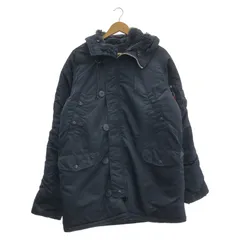 【中古】ALPHA INDUSTRIES N-3B FLIGHT JACKET XL ネイビー アルファインダストリーズ[10]