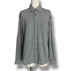 BLACK COMME des GARCONS ブラックコムデギャルソン ギンガムチェックシャツ 長袖シャツ トップス ポケット付 AD2008 ブラック ホワイト 黒 白 サイズS レディース 通年 ゴーゴー古着マルイファミリー溝口店 1 No.614のサムネイル