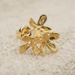 プフッツェpfutze花粉 pollen シングル ピアス18k 中古美品 Pfütze -プフッツェ-