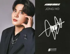 【中古】コレクションカード(男性) ATEEZ/ジョンホ(Jongho)/裏面黒・印刷サイン入り/「S Cawaii! MEN特別編集 ATEEZ Special」BLACK ver. 特典フォトカード