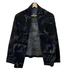 Y's(ワイズ) カーディガン サイズ2 M レディース 黒×ダークネイビー×マルチ