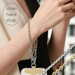 チェーン ハンドストラップ スマホストラップ 手首 短め 鎖 アズキ スネーク 金属 落下防止 スマホホルダー スマホアクセサリー バッグチェーン ポーチ キーチェーン キーホルダー キラキラ