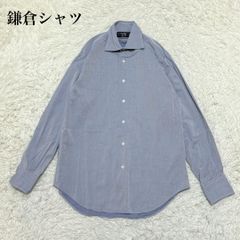 Fralbo napoli ギンガムチェック ワイドカラーシャツ M相当 極美品