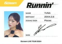 【中古】コレクションカード(女性) iScream/YUNA/横型・印刷サイン入り/「iScream LIVE TOUR 2024 Runnin」フォトカードセット