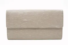 ルイ ヴィトン ポシェット ポルトモネ クレディ 二つ折り 長財布 エピ M6357B LV サイフ Unisex レザー 灰色 グレー Louis Vuitton 5950k