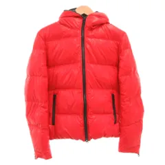 エムケーミッシェルクランオム MK MICHEL KLEIN HOMME ダウンジャケット ブルゾン フーディー フルジップ 46 赤 レッド /FF ■GY12のサムネイル