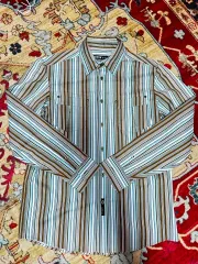 EDWIN(エドウイン) ジーンズ ツーポケット ストライプ シャツ