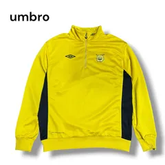 UMBRO トラックジャケット L 黄色 ハーフジップ y2k サッカー 古着 アンブロ 刺繍ロゴのサムネイル