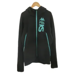 カッパ kappa パーカー フーディー 上着 XL 黒 ブラック 青 ブルー フード付き ジップアップ 長袖 /PP ■ECC002
