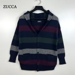 ZUCCA 2012 archive alpaca wool knit cardigan M ズッカ ボーダー アルパカウール ニット カーディガン アーカイブ 平成 レアのサムネイル