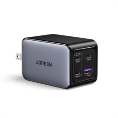 UGREEN 65W 急速 充電器【4ポート】USB-C×3+USB-A×1 タイプC PD3.0 GaNII 充電器 iPhone 16/ Android/Galaxy/Macbook/iPad/PC/その他USB-C機器対応 PSE（ブラック）Y