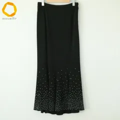 #a GKITALIYA 伊太利屋 スカート 11 黒 マーメイド ラインストーン ロング レディース [100037] k01