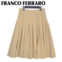 FRANCO FERRARO プリーツ フレア スカート M 薄ベージュのサムネイル