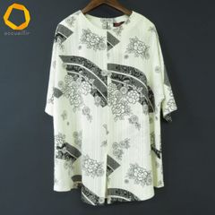 新品 未使用 タグ付き ソフトハイフン レース ビッグ Tシャツ 花柄 