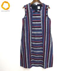 極美品✨儀右衛門 ギエモン フロントジップ 半袖ワンピース ネイビー 